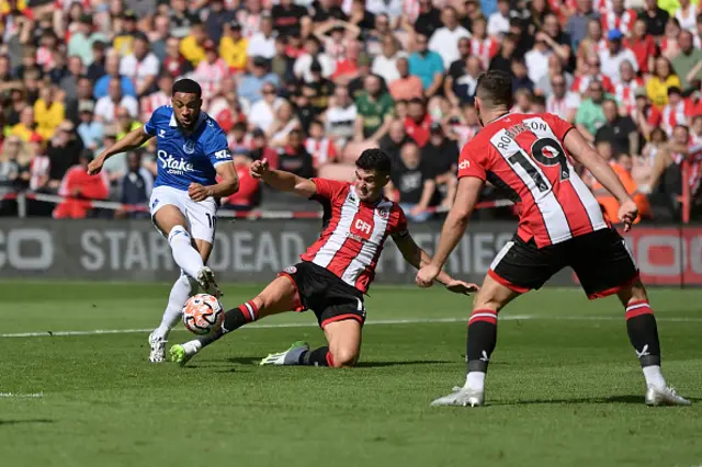 Arnaut Danjuma shoots during the game