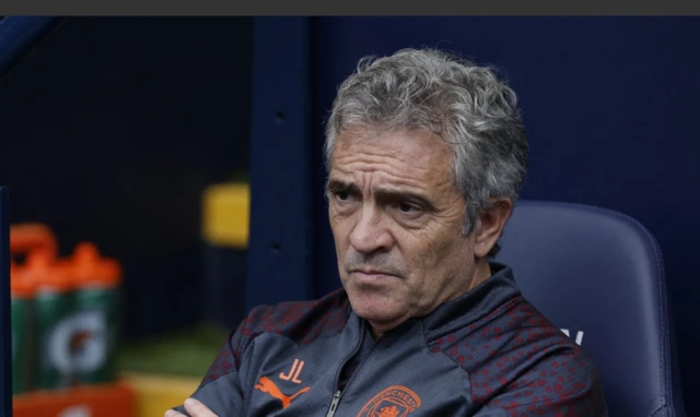 Manchester City's assistant coach Juanma Lillo before the match