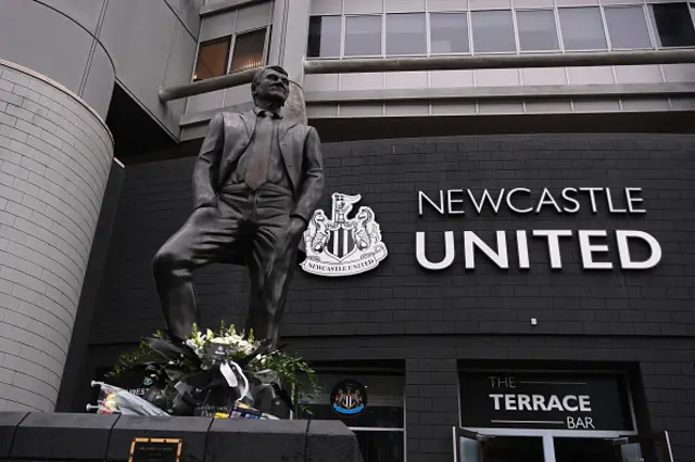 Sir Bobby Robson statue outside St. James Park