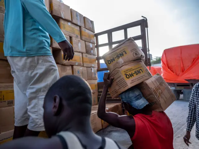 World Food Program storage facility in Mogadishu. June 19, 2022