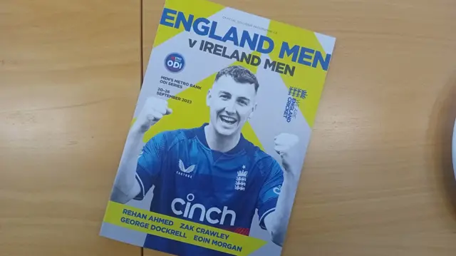 England v Ireland programme cover