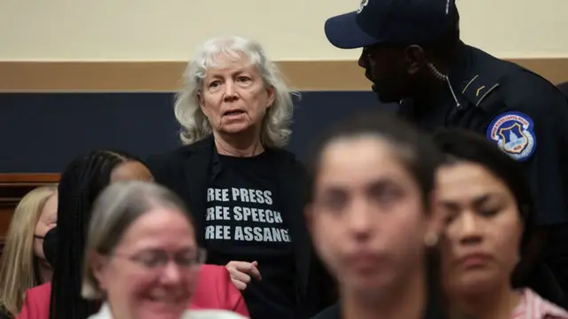 Protester interrupts hearing