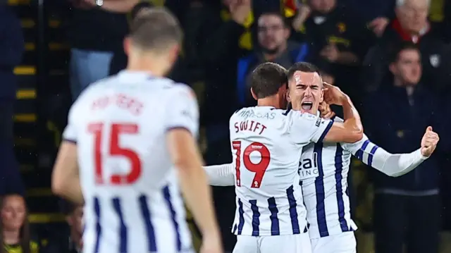 Jed Wallace celebrates for West Brom