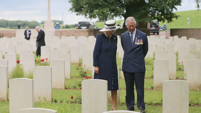 Charles and Camilla at the Somme in 2016