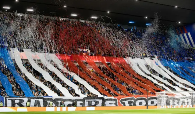 Rangers fans tifo