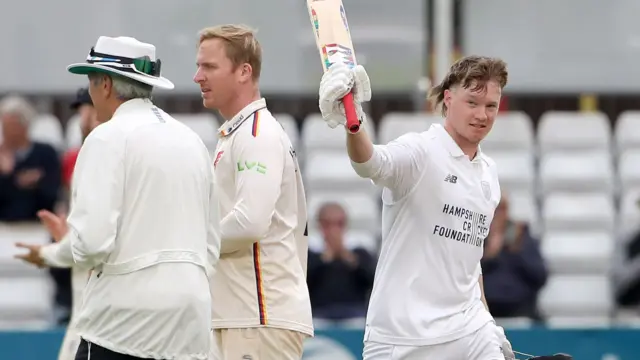 Tom Prest reaches a century for Hampshire