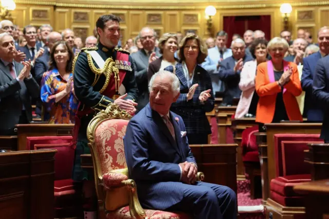 King Charles applauded in Senate