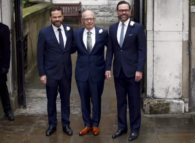 Lachlan (left), Rupert (centre) and James (right)