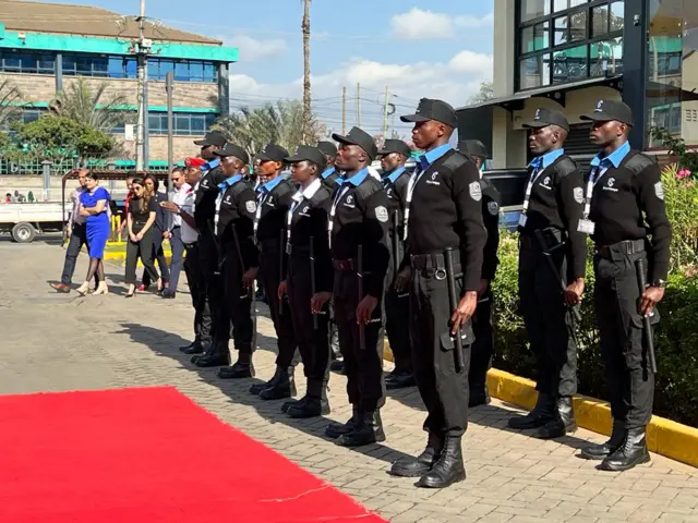 Security guards outside the Westgate shopping mall on 21 September 2013