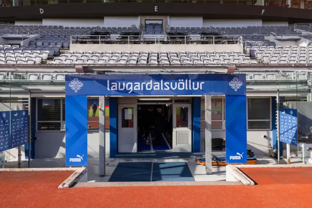 The Laugardalsvöllur Stadium in Reykjavík