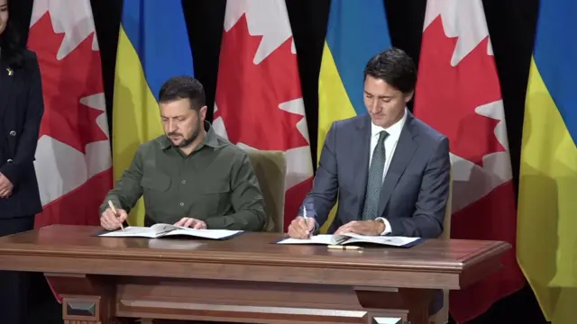 Zelensky and Trudeau sign trade agreement