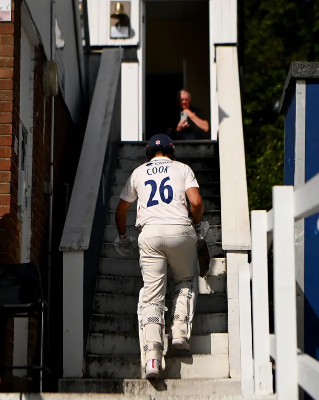 Alastair Cook is dismissed