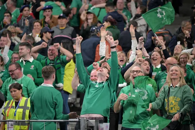 Ireland fans celebrate