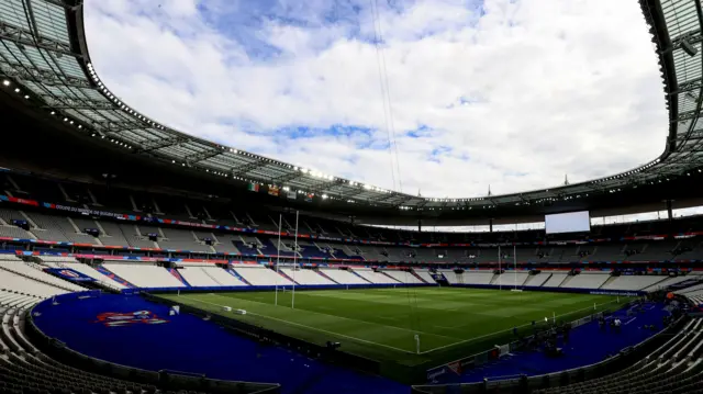 A view of the Stade de France before the match