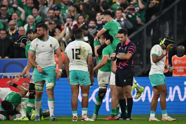 Ireland celebrate at full-time