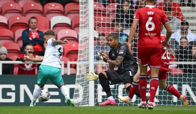 Adam Armstrong scores for Southampton at Middlesbrough