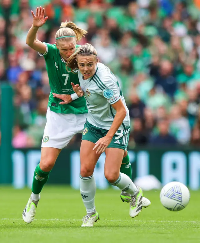 Simone Magill in action for Northern Ireland