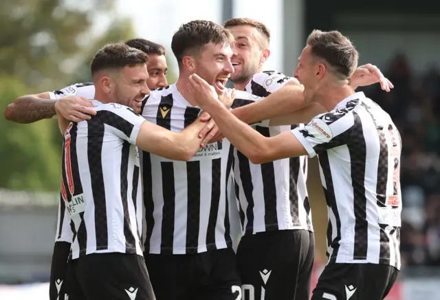 St Mirren celebrate