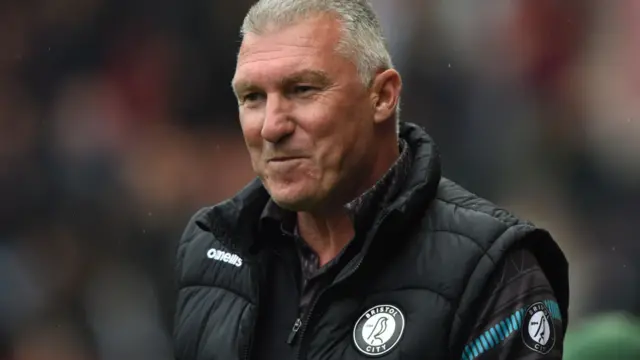 Bristol City boss Nigel Pearson on the sidelines