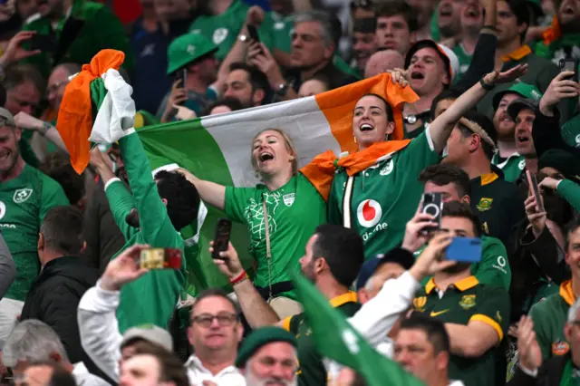 Ireland fans celebrate