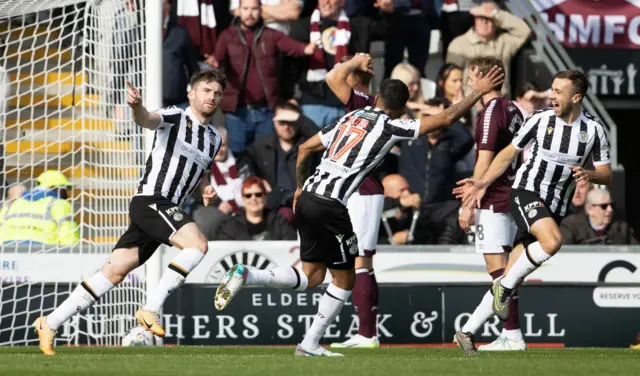 St Mirren celebrate