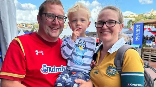 Andy Cross, Rosie Cross and son Robert