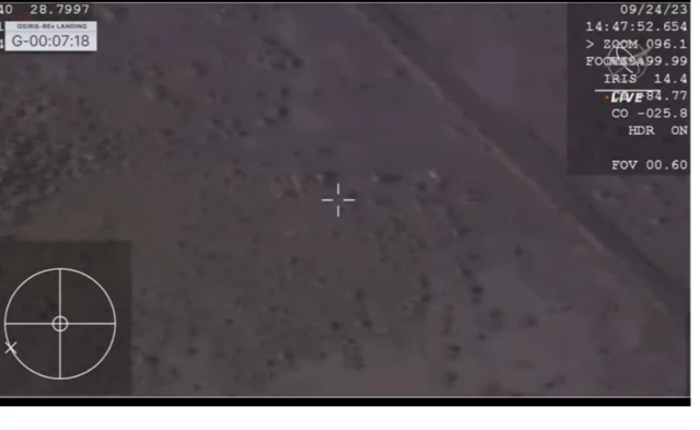 Parachute visible on Nasa tv