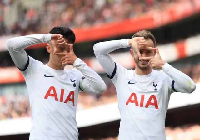 James Maddison and Son Heung-min