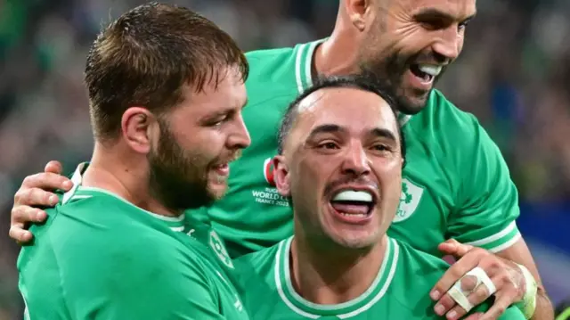 Ireland players celebrate