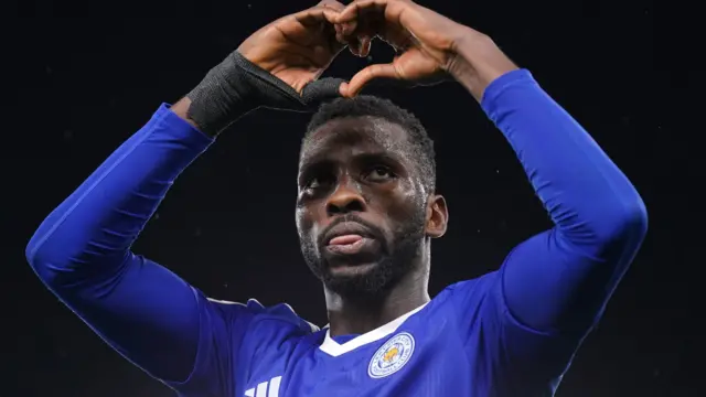 Kelechi Iheanacho celebrates his goal against Norwich