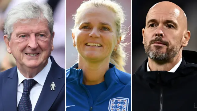 Roy Hodgson, Sarina Wiegman and Erik ten Hag