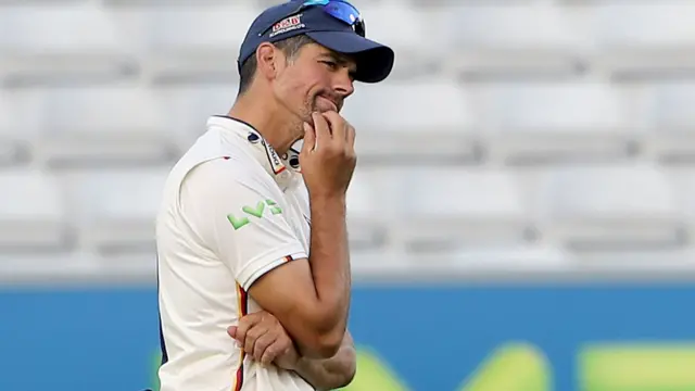 Alastair Cook in the field