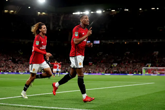 Anthony Martial of Manchester United celebrates