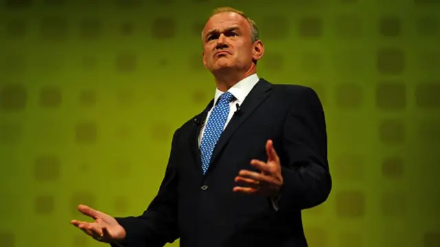 Liberal Democrat leader Ed Davey delivers his keynote speech during the Liberal Democrat conference at the Bournemouth Conference Centre