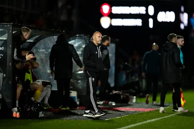 Neil Wood on the touchline