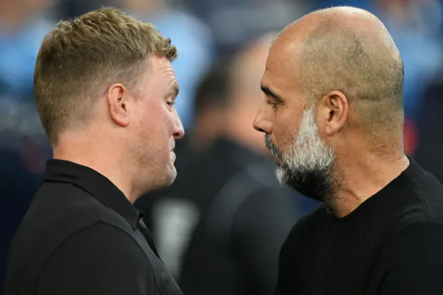 Eddie Howe and Pep Guardiola