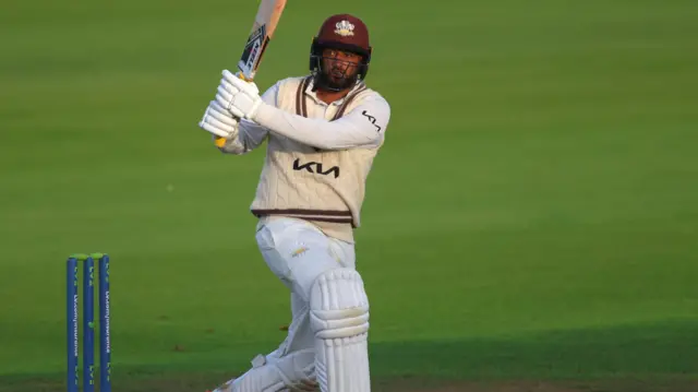 Ryan Patel batting for Surrey