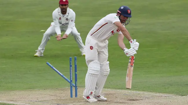 Alastair Cook is bowled