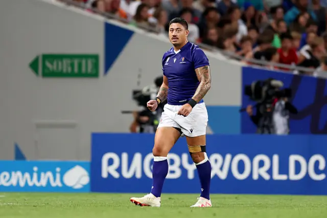 Ben Lam of Samoa leaves the field dejected