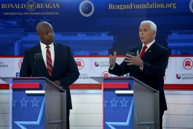 Mike Pence and Tim Scott