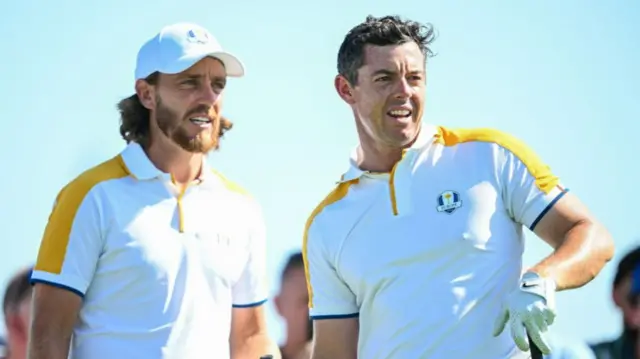 Tommy Fleetwood and Rory McIlroy