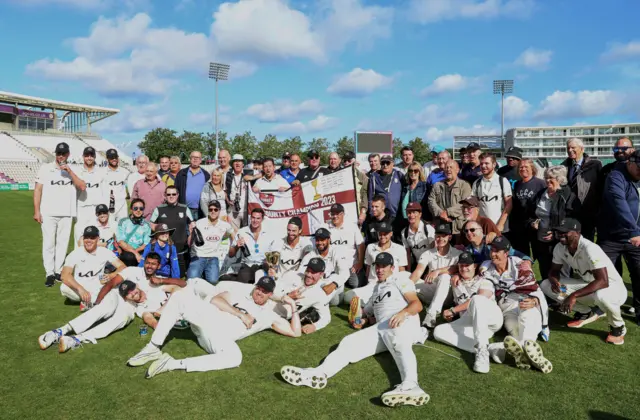 Surrey celebrate the title