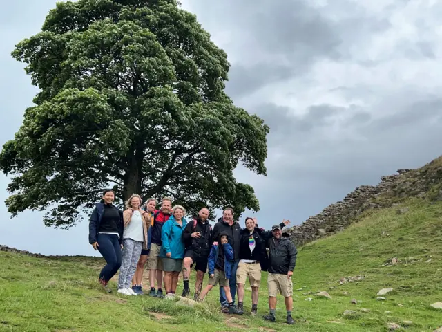 Diane visited Sycamore Gap with her family who’d flown in from around the globe in July