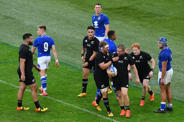 New Zealand Dane Coles celebrating after score during the Italy-New Zealand