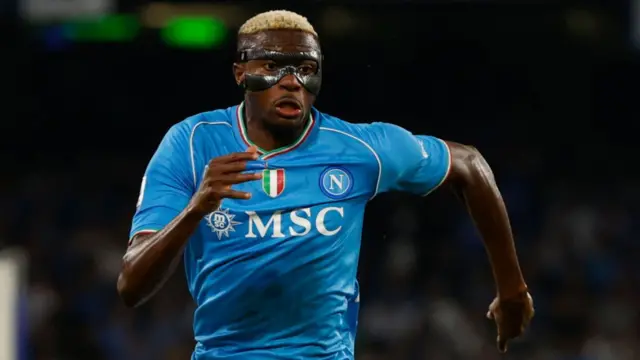 Victor Osimhen of Napoli during Serie A soccer match SSC Napoli - Udinese Calcio, Stadio Maradona on September 27, 2023 in Naples , Italy.