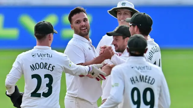 Dane Paterson takes a wicket