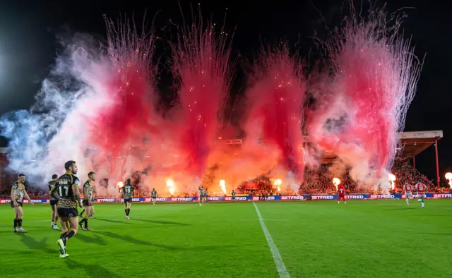 Hull KR's Craven Park enjoys fireworks at kick-off