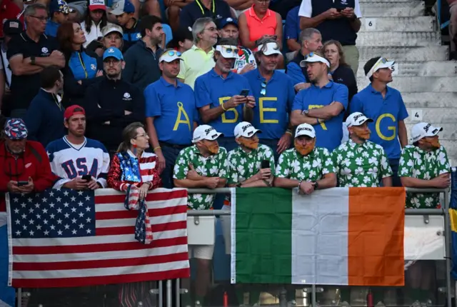 Ludvig Aberg fans in the crowd