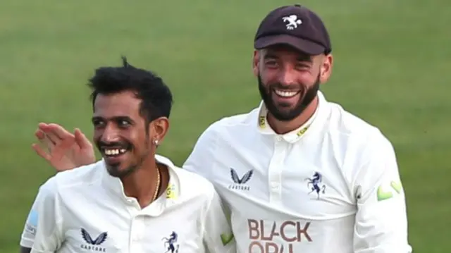 Yuzvendra Chahal and Jack Leaning