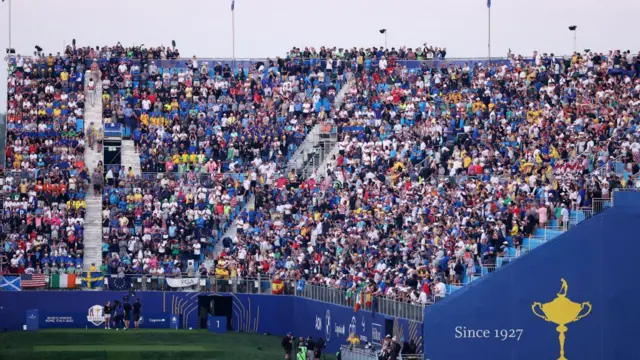 Stand full of fans